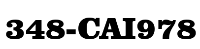 348-CAI978 Font Image