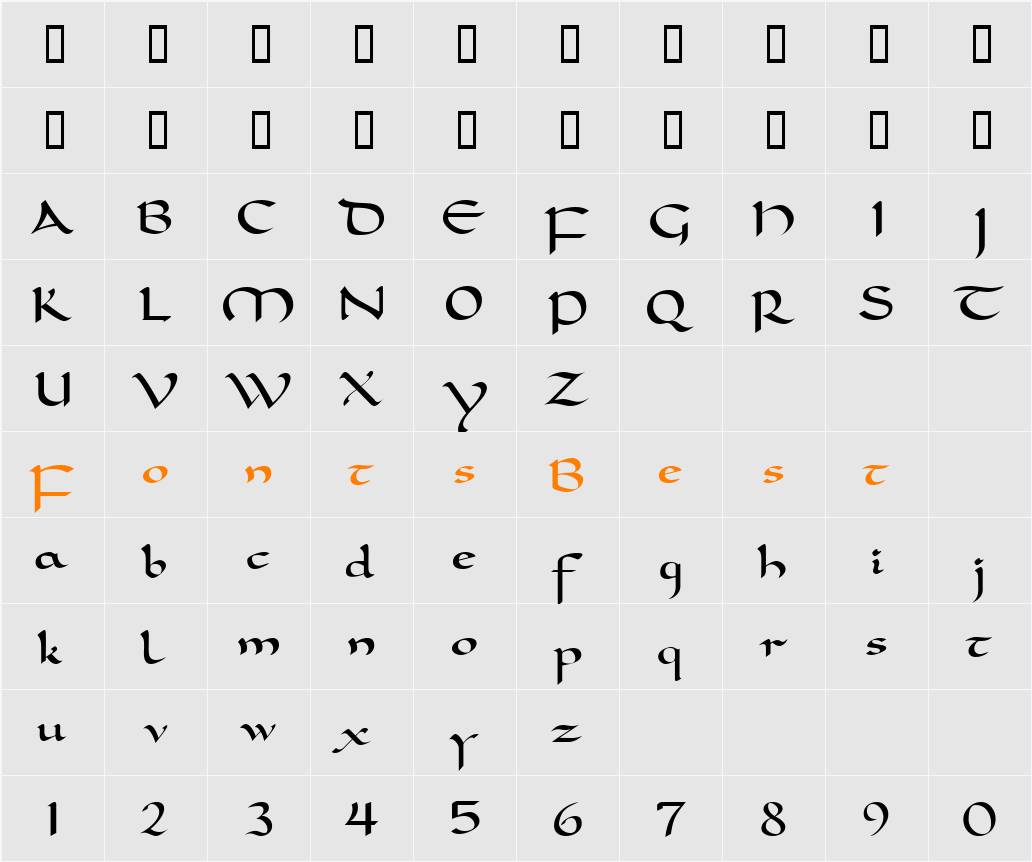 JI-Sifaka Character Map