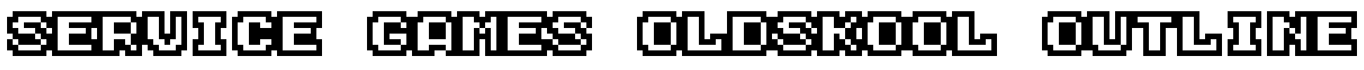Service Games Oldskool Outline Font Image