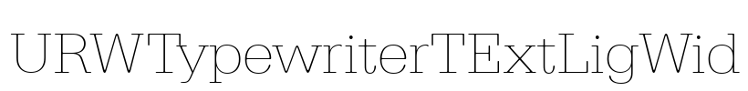 URWTypewriterTExtLigWid Font Image
