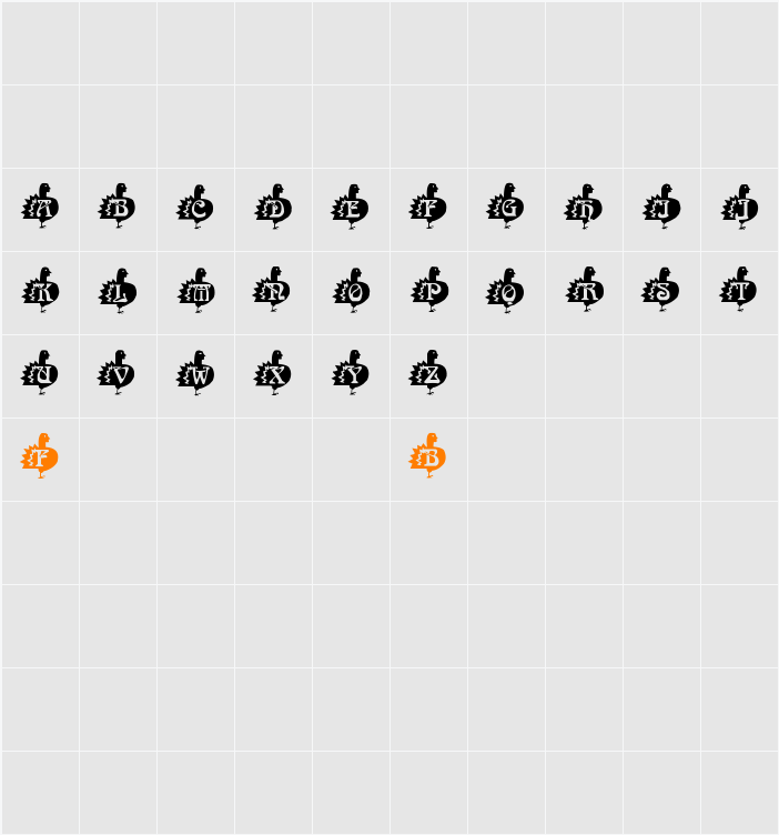 thanks1 Character Map