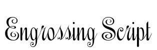 Engrossing Script Font Image