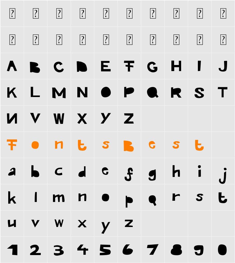 Kroeskop Character Map
