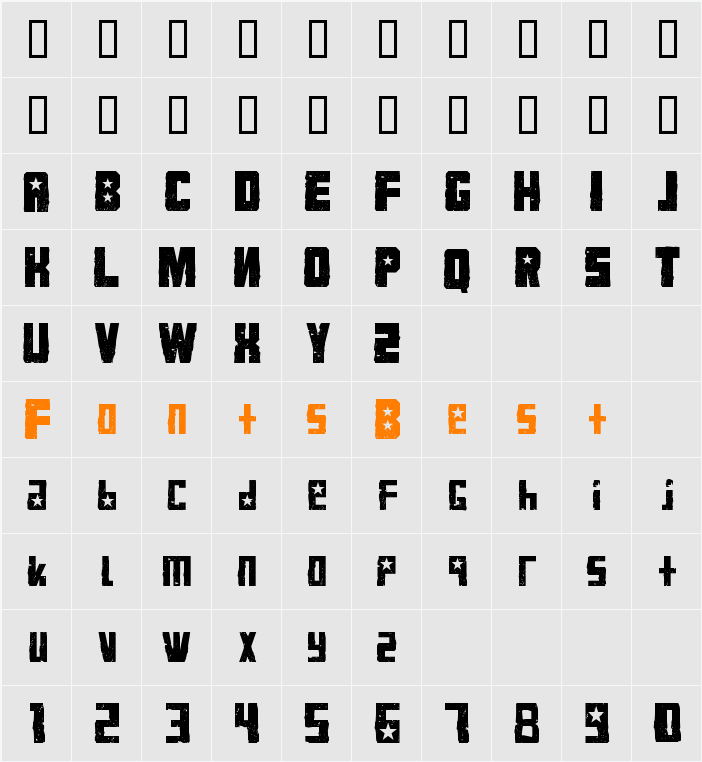 VKB KonQa Character Map