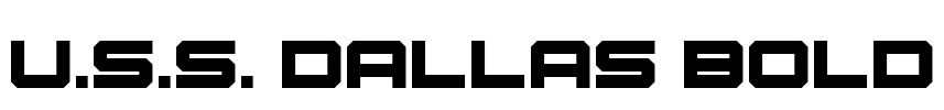 U.S.S. Dallas Bold Font Image