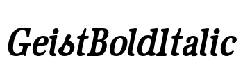 GeistBoldItalic Font Image