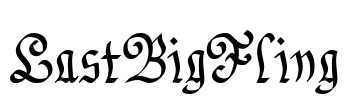 LastBigFling Font Image