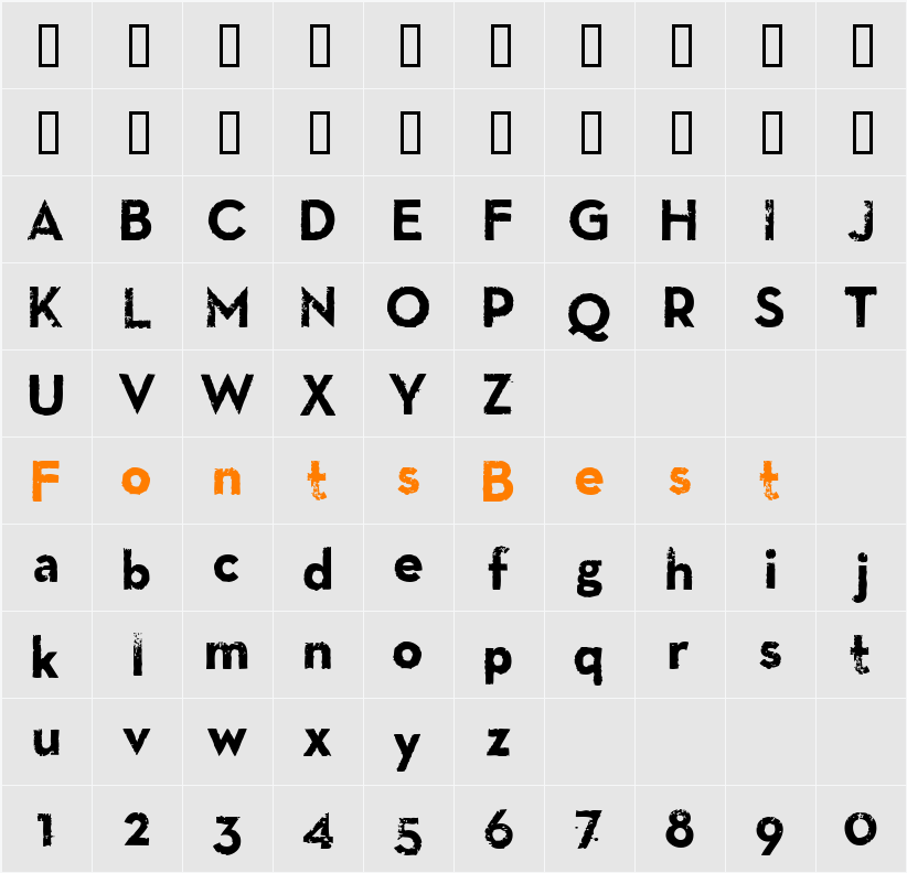 LLNitro Character Map