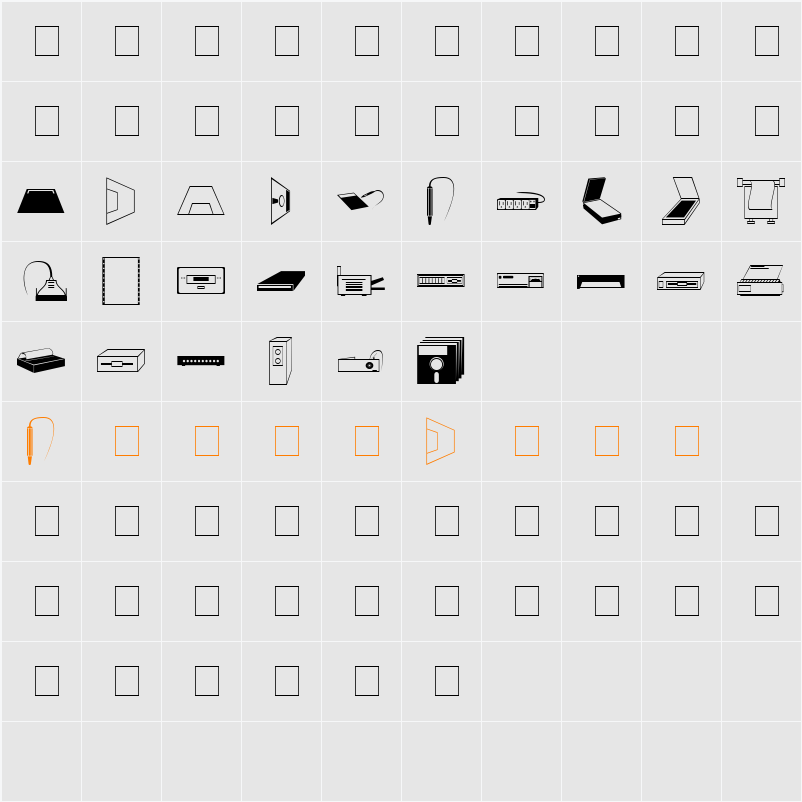 Computer Dingbats Character Map
