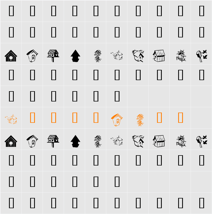 KR Birdhouse Character Map