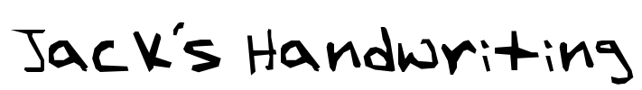 Jack's Handwriting