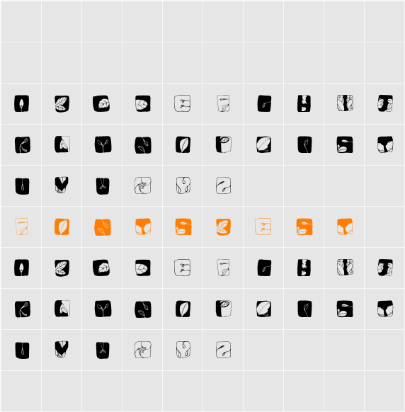 blaetter Character Map