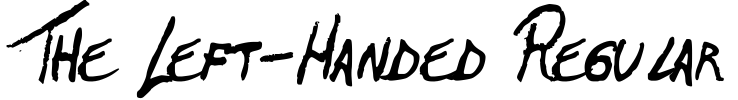 The Left-Handed Regular Font Image