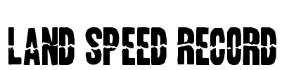 Land Speed Record Font Image