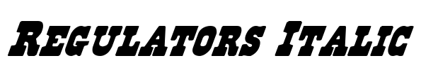 Regulators Italic Font Image