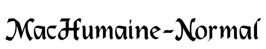MacHumaine-Normal Font Image