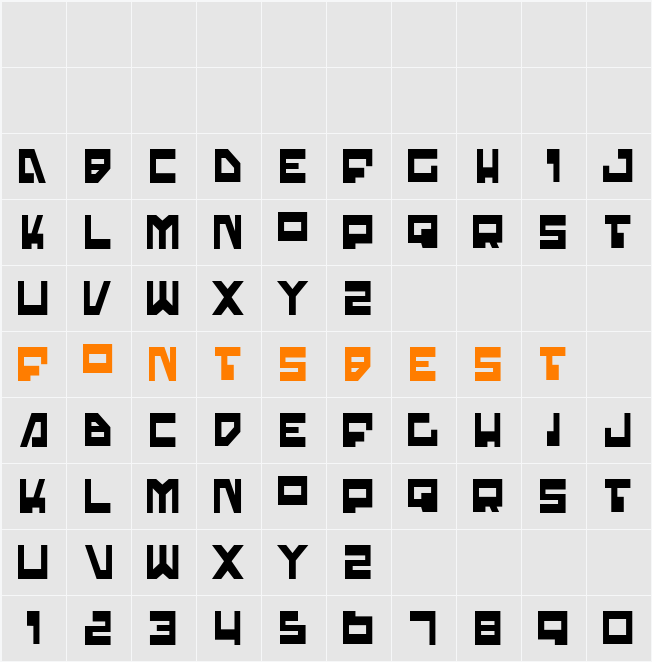 Trajia Condensed Character Map
