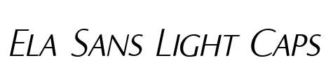 Ela Sans Light Caps