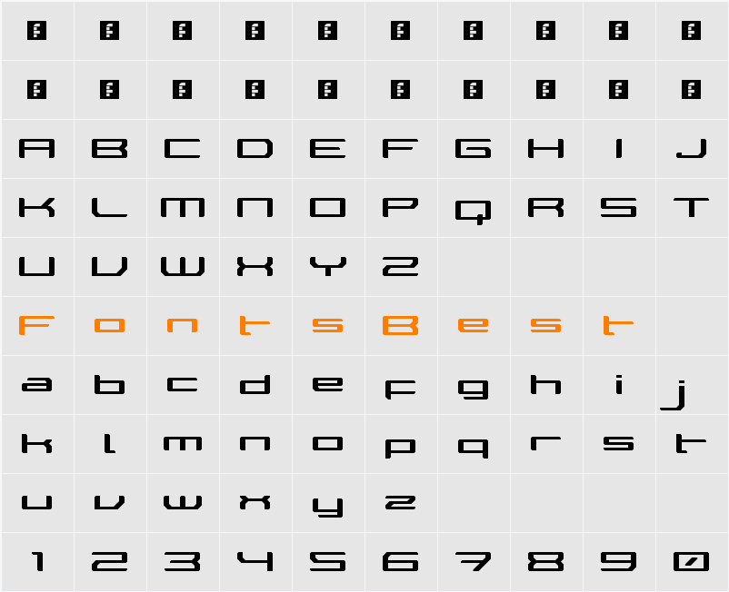 Walker Bot LDR Character Map