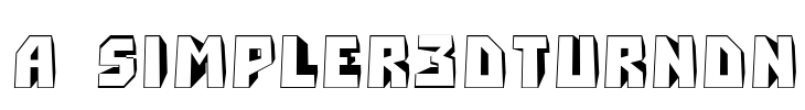 a_Simpler3DTurnDn Font Image