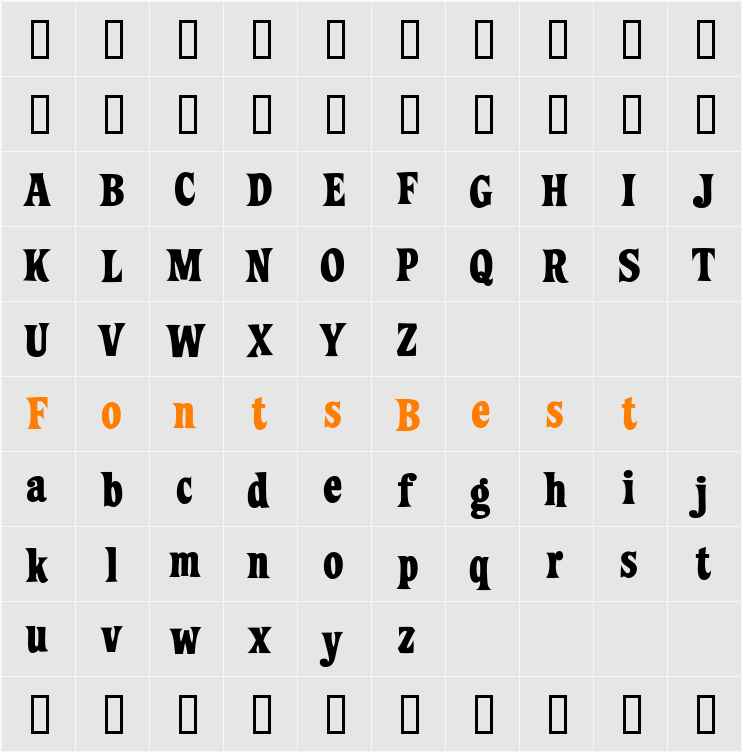 ZiggyStandard Character Map