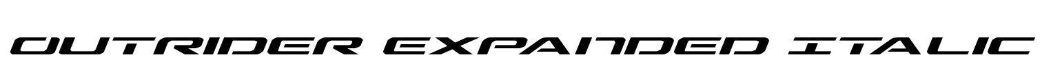 Outrider Expanded Italic Font Image
