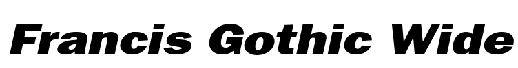Francis Gothic Wide Font Image