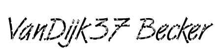 VanDijk37 Becker Font Image