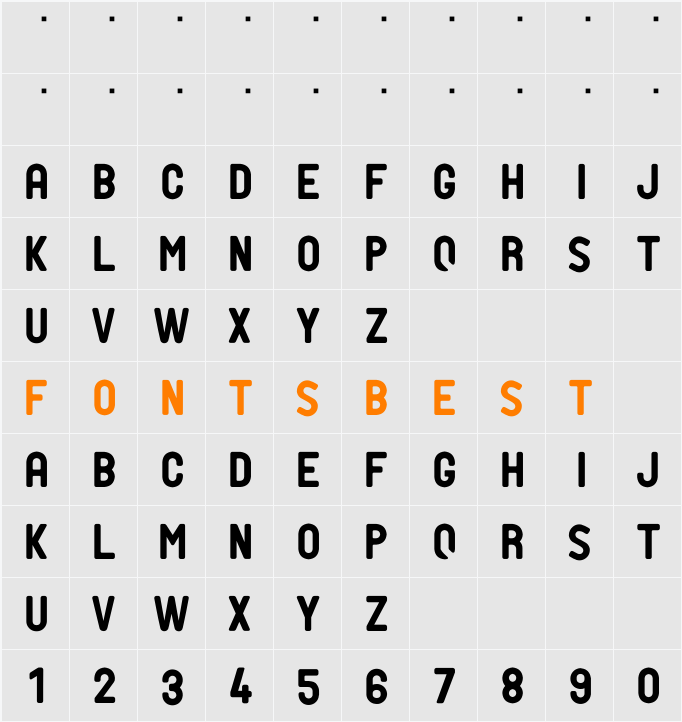 PTF NORDIC Rnd Character Map