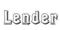 Lender Font Image