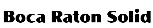 Boca Raton Solid Font Image