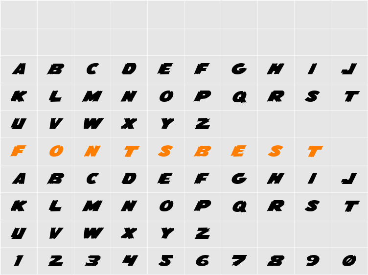 Flying Leatherneck Expanded Character Map