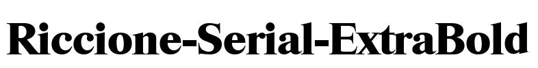 Riccione-Serial-ExtraBold Font Image