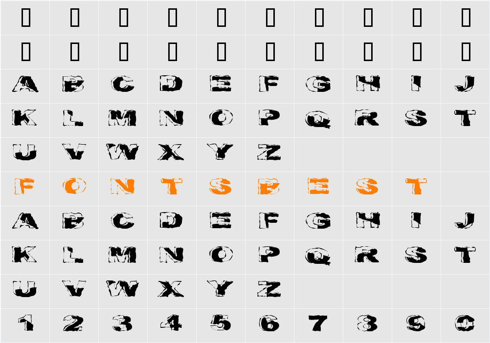 JI-Saunas Character Map