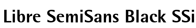 Libre SemiSans Black SSi Font Image