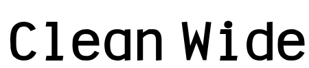 Clean Wide Font Image