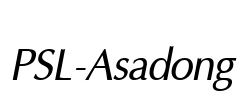 PSL-Asadong Font Image