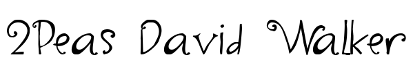 2Peas David Walker Font Image