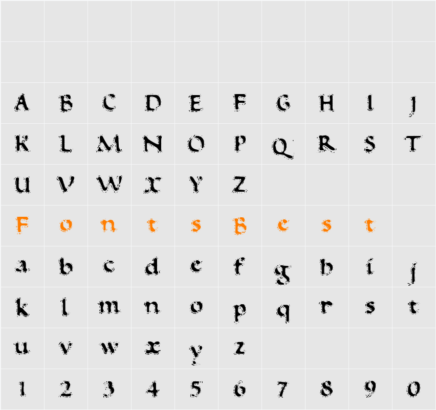 VTC AntiqueFizz Character Map