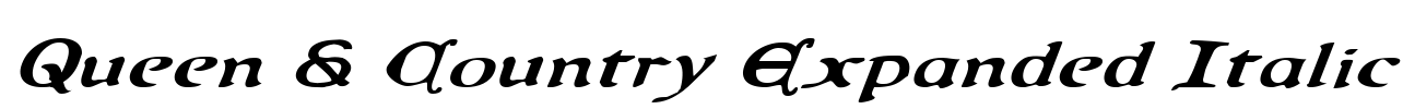 Queen & Country Expanded Italic