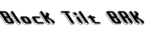 Block Tilt BRK Font Image