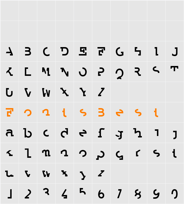 Labrat Character Map