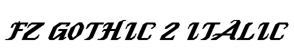 FZ GOTHIC 2 ITALIC Font Image