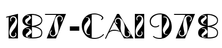 187-CAI978 Font Image