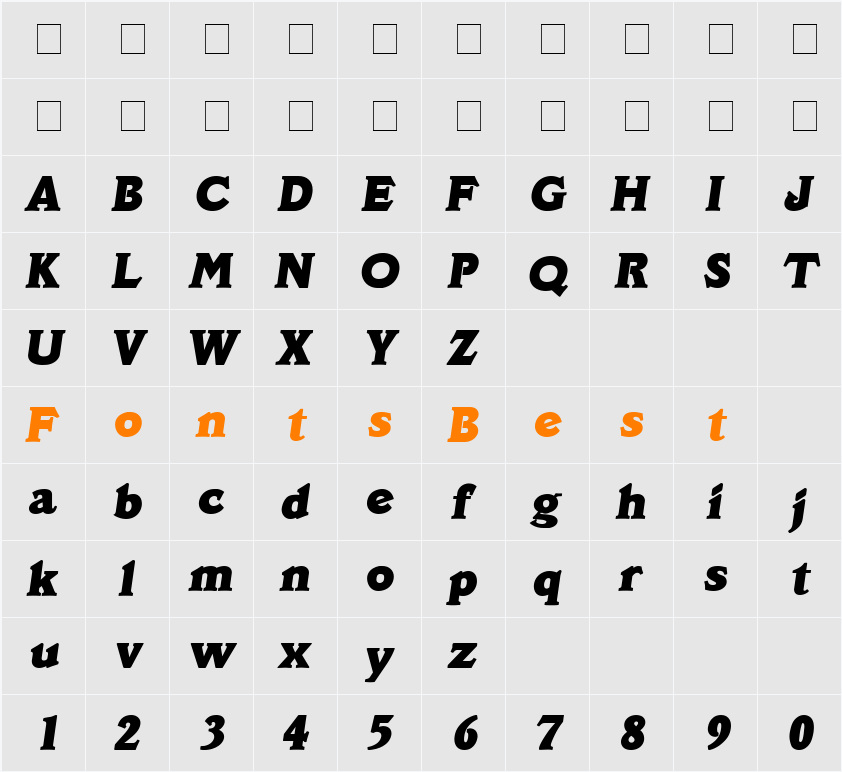 Decus SSi Character Map