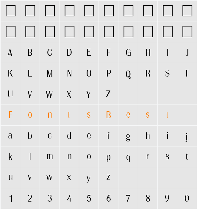 PSL-Pojamarn Character Map