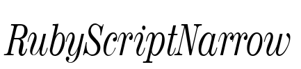 RubyScriptNarrow Font Image