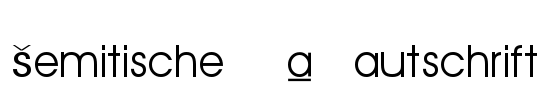 Semitische Lautschrift Font Image