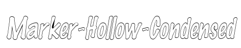 Marker-Hollow-Condensed Font Image