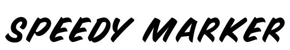 Speedy Marker Font Image